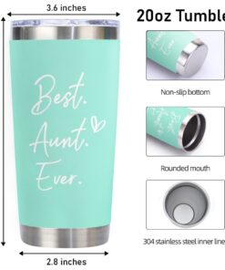 best aunt ever aunt 20oz mint tumbler 6175