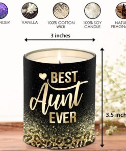best aunt ever leopard candle lavender vanilla 10oz tin candle 7507
