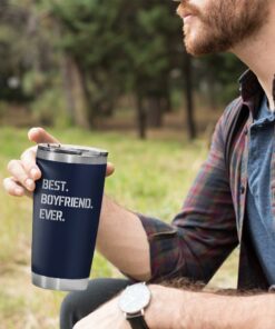 Best Boyfriend Ever Laser Engraved 20oz Tumbler Navy Color