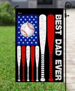 best dad ever baseball flag 4006
