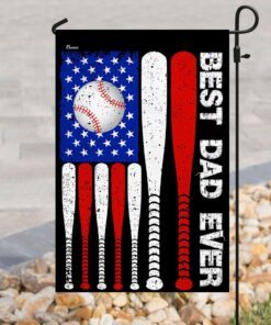 best dad ever baseball flag 4977