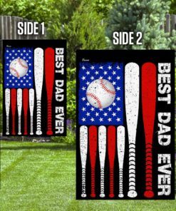 best dad ever baseball flag 8633