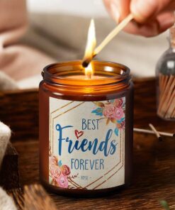 best friend birthday gifts for women bff gift boxed lavender, vanilla, rose candle set (7oz x3) 6477