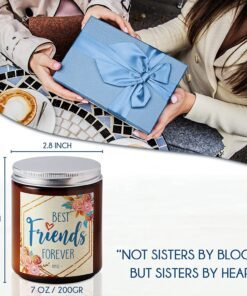 best friend birthday gifts for women bff gift boxed lavender, vanilla, rose candle set (7oz x3) 8744