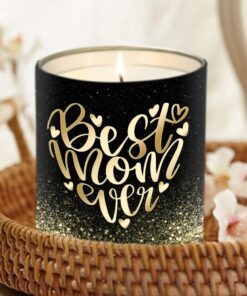 best mom ever leopard candle lemongrass 10oz tin candle 5093