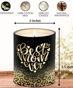 best mom ever leopard candle lemongrass 10oz tin candle 7476