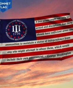 Betsy Ross Grommet Flag When Tyranny Becomes Law Rebellion Becomes Duty QNN580GF