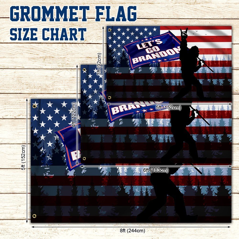 Bigfoot American Grommet Flag Let's Go Brandon BNN142GF - Image 5