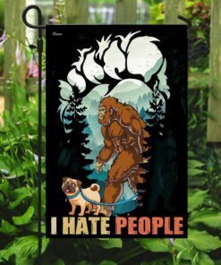 bigfoot and pug hate people flag ntb89fv1 6610