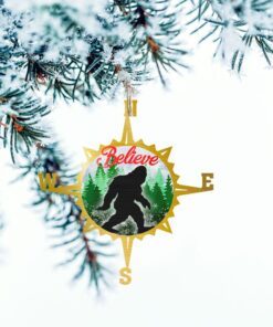 bigfoot believe custom shaped ornament lnt599o 6425