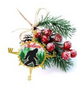 bigfoot believe custom shaped ornament lnt599o 8535