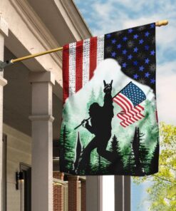 Bigfoot Celebrate Fourth Of July Independence Day Flag