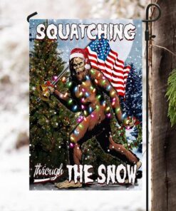 bigfoot christmas flag thh3509f 3077