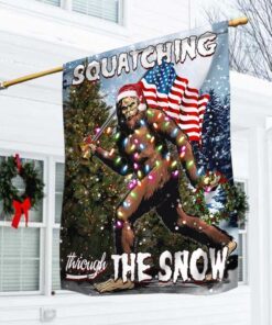 Bigfoot Christmas Flag THH3509F