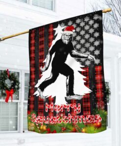 Bigfoot Flag Merry Squatchmas Christmas Flag LNH005F