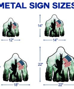 bigfoot hanging metal sign rock on america dbd2820ms 5695