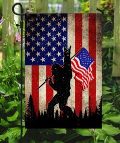 bigfoot into the forest usa flag 2304