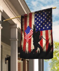 Bigfoot Into The Forest - USA Flag