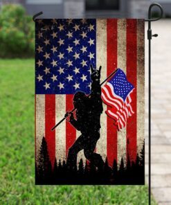 bigfoot into the forest usa flag 2817