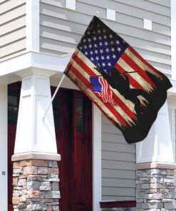 bigfoot into the forest usa flag 3850