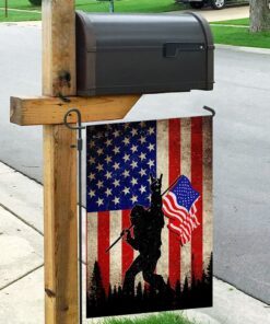 bigfoot into the forest usa flag 6059