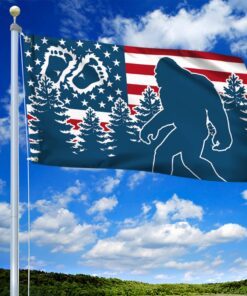 Bigfoot Sasquatch Grommet Flag Forest NNT23GF