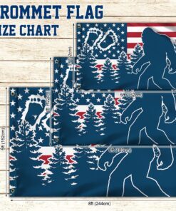 bigfoot sasquatch grommet flag forest nnt23gf 8733