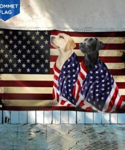 black and yellow labrador retriever american patriot grommet flag anl40gfv34 4731