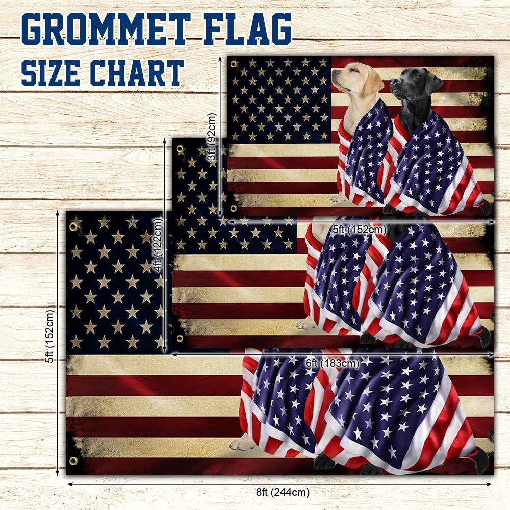 Black And Yellow Labrador Retriever American Patriot Grommet Flag ANL40GFv34 - Image 5