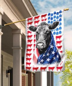 Black Angus Cattle Flag
