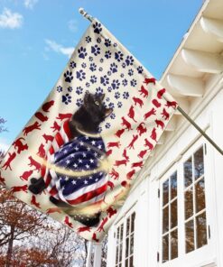 black cat american flag 1197