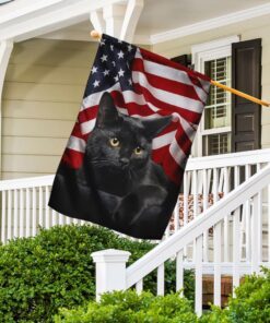 black cat american flag 4687