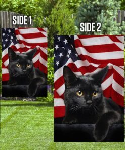 black cat american flag 8050