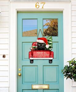 black cat christmas wooden sign, life would be boring without me qnn594wdv3 3119