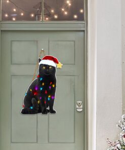 black cat christmas wooden sign let get lit ant338wd 6820