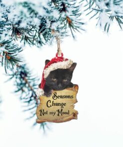black cat custom shaped ornament not my mood nnt138o 1661