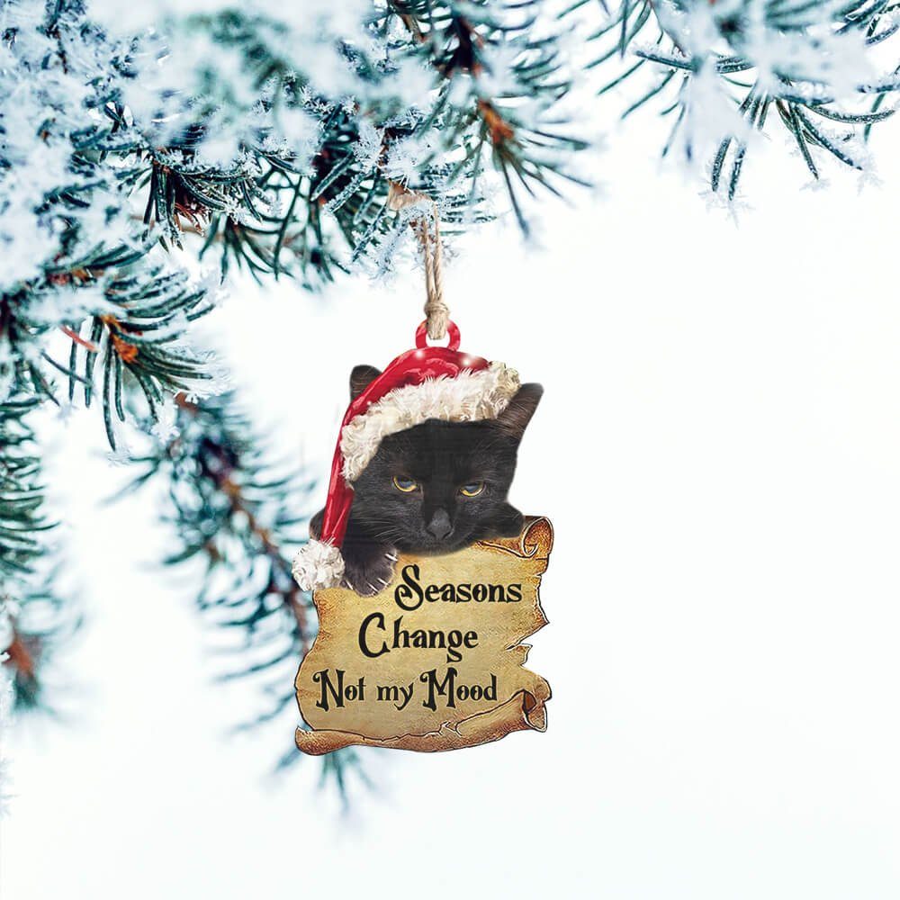 Black Cat Custom - Shaped Ornament Not My Mood NNT138O - Image 3