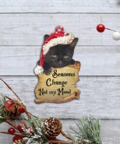 black cat custom shaped ornament not my mood nnt138o 3067
