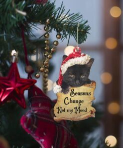black cat custom shaped ornament not my mood nnt138o 3374