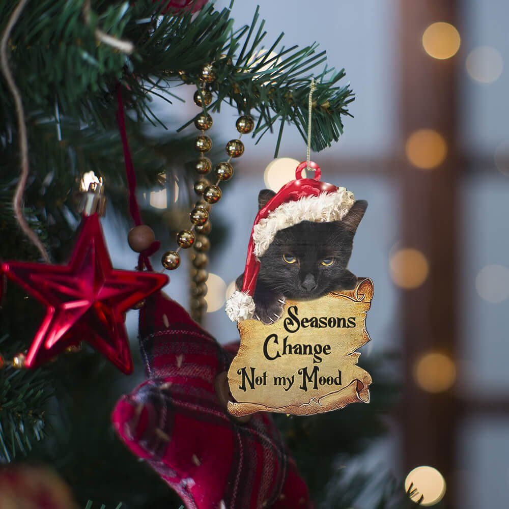 Black Cat Custom - Shaped Ornament Not My Mood NNT138O - Image 4