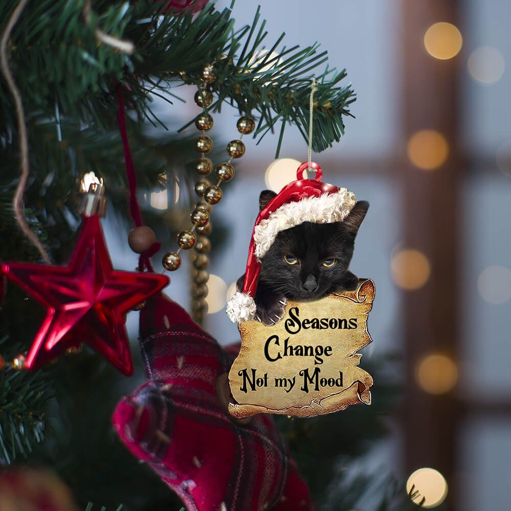 Black Cat Custom - Shaped Ornament Not My Mood NNT138O - Image 5