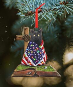 black cat custom shaped ornament christmas bubble ntb261ov1 1166
