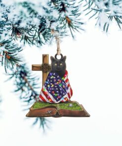 black cat custom shaped ornament christmas bubble ntb261ov1 2372