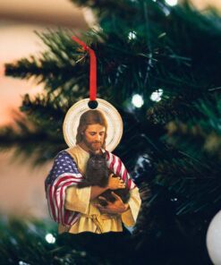 black cat custom shaped ornament hug love ntb262ov5 7579