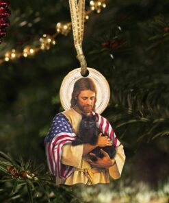 black cat custom shaped ornament hug love ntb262ov5 8983