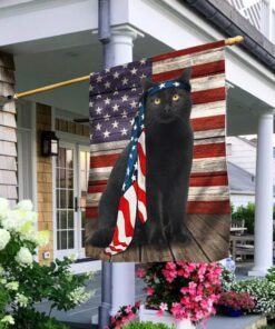 Black Cat Flag Charming Cat NTB216Fv50
