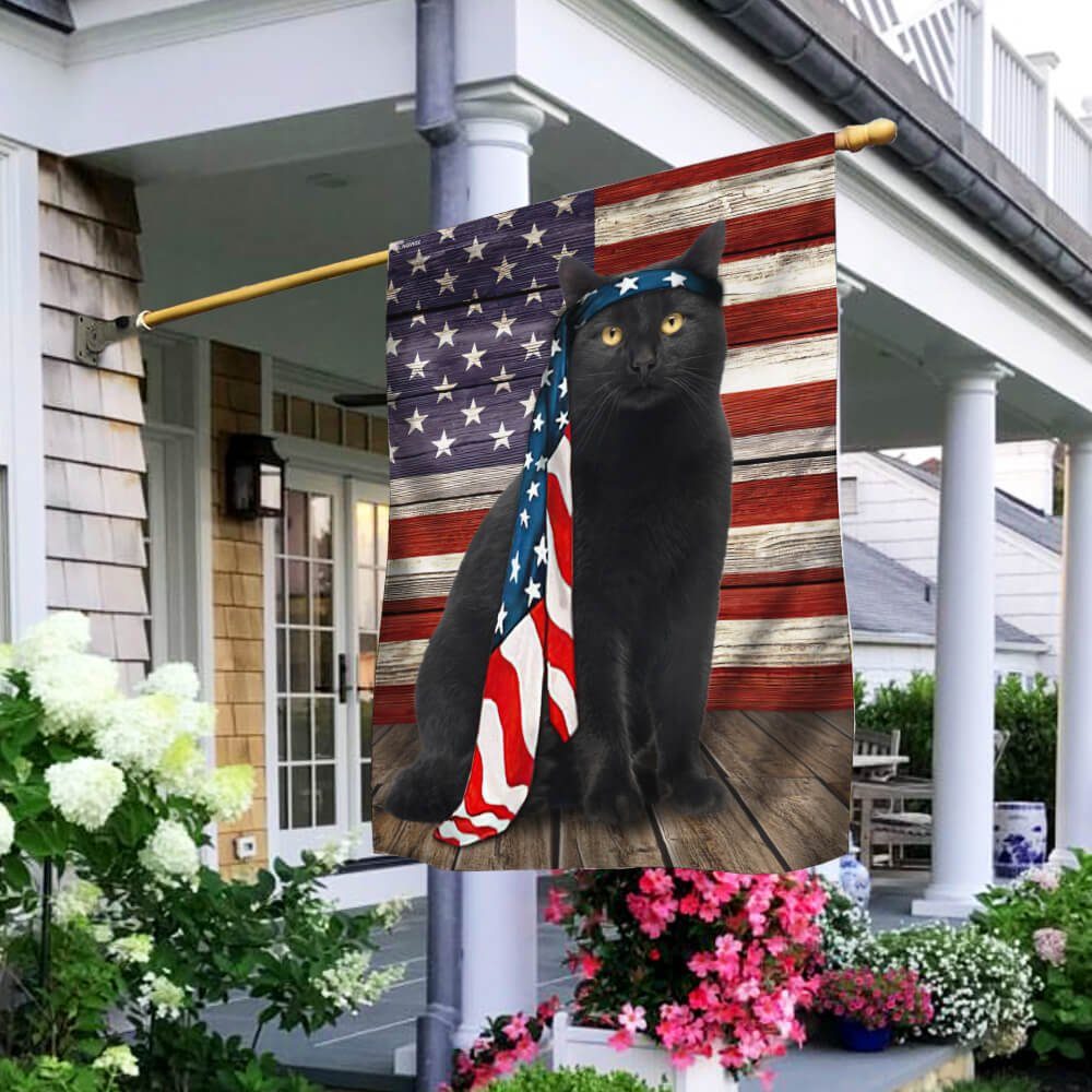 Black Cat Flag Charming Cat NTB216Fv50