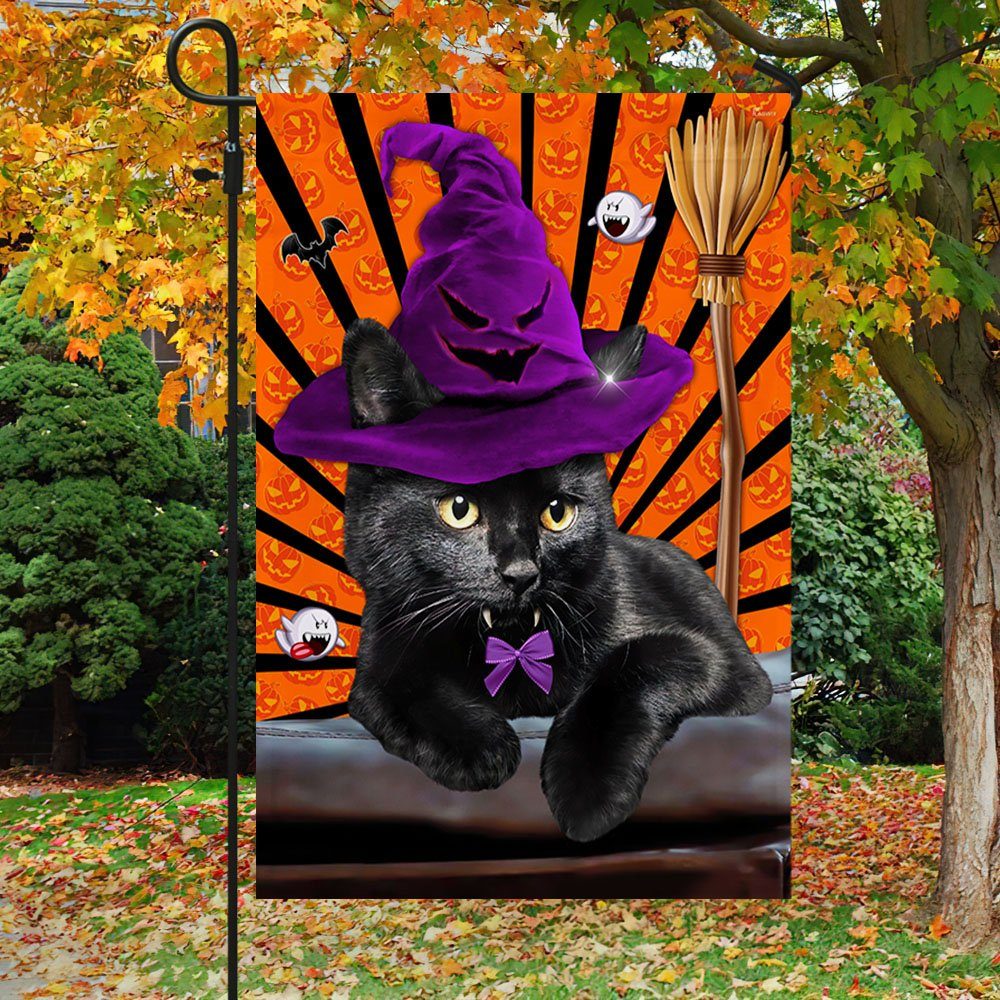 Black Cat Halloween Flag Cat Costume Home Decorative TQN398F - Image 5