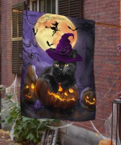 black cat halloween flag pn109f 5211