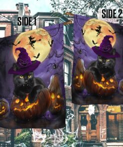 black cat halloween flag pn109f 7451